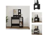 Vidaxl Tavolino Da Toilette Con Led Nero 86,5X35X136 Cm - Tavolini Da Toilette