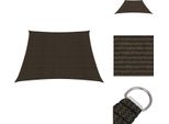 Vidaxl Tenda Da Sole 160 G/M² Marrone 3/4X2 M Hdpe - Ombrelloni E Tende Da Sole