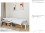 Vidaxl Struttura Letto In Metallo Bianco 75X190 Cm - Letti E Strutture Letto