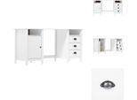 Vidaxl Scrivania Hill White 150X50X74 Cm In Legno Di Pino Massiccio - Scrivanie