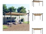 Vidaxl Padiglione Con Tetto Estensibile 4X3 M Taupe - Padiglioni E Tende Per Feste