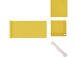 Vidaxl Schermo Privacy Per Balcone Giallo 75X500 Cm Hdpe - Ombrelloni E Tende Da Sole