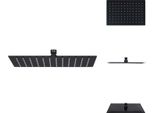 Vidaxl Soffione Doccia A Pioggia In Acciaio Inox 30X20 Cm Rettangolare Nero - Soffioni Doccia