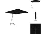 Vidaxl Ombrellone Con Palo In Acciaio Nero 250X250X230 Cm - Ombrelloni E Tende Da Sole