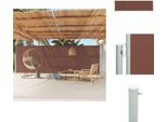 Vidaxl Tenda Laterale Estensibile 180X600 Cm Marrone - Ombrelloni E Tende Da Sole