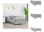 Vidaxl Letto A Molle Insacchettate Grigio Chiaro 90X200 Cm Tessuto - Letti E Strutture Letto