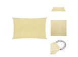 Vidaxl Tenda Da Sole 160 G/M² Beige 3X4 M Hdpe - Ombrelloni E Tende Da Sole