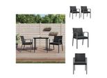 Vidaxl Sedie Da Giardino Con Cuscino 2 Pezzi Nero 56,5X57X83Cm Poly Rattan - Sedie Da Giardino