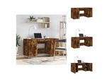 Vidaxl Scrivania Rovere Fumé 140X50X75 Cm Materiale A Base Di Legno - Scrivanie