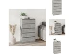 Vidaxl Cassettiera Grigio Cemento 60X36X103 Cm Materiale Legno - Cassettiere