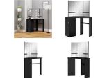 Vidaxl Tavolo Da Toilette Angolare Con Led Nero 111X54X141,5 Cm - Tavolo Da Toilette - Tavoli Da Toilette - Tavolo Cosmetico - Tavoli Cosmetici