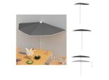 Vidaxl Mezzo Ombrellone Con Asta 180X90 Cm Antracite - Ombrelloni E Tende Da Sole