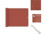 Vidaxl Schermo Privacy Per Balcone Rosso Terracotta 75X600 Cm Hdpe - Ombrelloni E Tende Da Sole