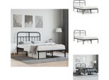 Vidaxl Struttura Letto Con Testiera In Metallo Nero 120X200 Cm - Letti E Strutture Letto