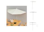 Vidaxl Mezzo Ombrellone Con Asta 180X90 Cm Color Sabbia - Ombrelloni E Tende Da Sole