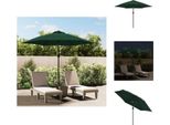 Vidaxl Led Ombrellone A Sbalzo 3 M Verde - Ombrelloni E Tende Da Sole