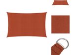 Vidaxl Tenda Da Sole 160 G/M² Rosso Terracotta 2X4,5 M Hdpe - Ombrelloni E Tende Da Sole