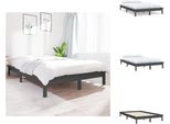 Vidaxl Letto In Legno Massiccio Grigio 120X190 Cm Pino - Letti E Strutture Letto