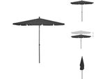 Vidaxl Ombrellone Con Asta 210X140 Cm Antracite - Ombrelloni E Tende Da Sole