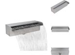 Vidaxl Fontana A Cascata Per Piscina Rettangolare In Acciaio Inox 30 Cm - Fontane E Cascate