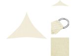 Vidaxl Tenda Da Sole 160 G/M² Crema 4,5X4,5X4,5 M Hdpe - Ombrelloni E Tende Da Sole