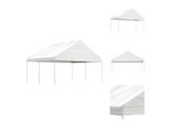 Vidaxl Padiglione Con Tetto Bianco 4,46X5,88X3,75 M In Polietilene - Padiglioni E Tende Per Feste