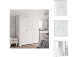 Vidaxl Armadio Bodo Bianco 151,5X52X176,5 Cm In Legno Di Pino Massiccio - Armadi