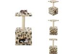 Vidaxl Tiragraffi Per Gatti In Sisal 55 Cm Beige Con Impronta Di Zampa - Tiragraffi
