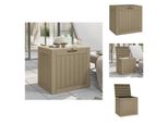Vidaxl Cassetta Da Giardino Marrone Chiaro 55,5X43X53 Cm In Polipropilene - Cassette Da Giardino