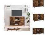 Mobile Tv Vidaxl Rovere Fumé 100X35X65 Cm Materiale A Base Di Legno - Mobili Tv