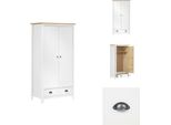 Vidaxl Armadio A 2 Ante Hill White 89X50X170 Cm In Legno Di Pino - Armadi