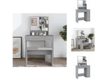 Vidaxl Tavolino Da Toilette Con Specchio Grigio Sonoma 86,5X35X136 Cm - Tavolini Da Toilette