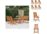 Vidaxl Sedie Da Giardino Pieghevoli 6 Pz. Legno Massiccio Di Eucalipto - Sedie Da Giardino