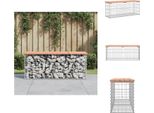 Vidaxl Panchina Da Giardino Gabion 103X31,5X42 Cm In Legno Massiccio Di Abete Douglas - Panchine Da Giardino