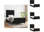 Vidaxl Struttura Letto Con Testiera In Tessuto Nero 80X200 Cm - Letti E Strutture Letto