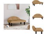 Vidaxl Letto Per Cani Marrone 70X52X30 Cm In Velluto - Letti Per Cani