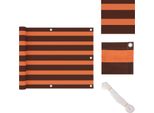 Vidaxl Schermo Privacy Per Balcone Arancione E Marrone 75X500 Cm Tessuto Oxford - Ombrelloni E Tende Da Sole