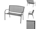 Vidaxl Panchina Da Giardino 108 Cm In Acciaio E Rete Antracite - Panchine Da Giardino