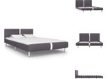Vidaxl Struttura Letto In Pelle Finta Grigia 140 X 200 Cm - Letti E Strutture Letto