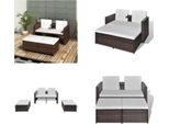 vidaXL 4 tlg. Garten Lounge Set mit Kissen Poly Rattan Braun - Gartenmöbel Set - Gartenmöbel Sets - Gartenmöbel - Garten Möbelgarnitur