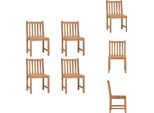 Vidaxl Sedie Da Giardino 4 Pz. Legno Massiccio Teak - Sedie Da Giardino