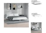 Vidaxl Struttura Letto Bianco Lucido 200X200 Cm In Legno - Letti E Strutture Letto