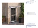 Vidaxl Tettoia Per Porte Grigio E Trasparente 122X90 Cm In Policarbonato - Tende Da Sole