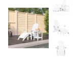 Vidaxl Sedia Da Giardino Adirondack Con Sgabello E Tavolo Hdpe Bianco - Sedie Da Giardino