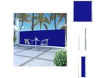 Vidaxl Tenda Laterale Estensibile 160X500 Cm Blu - Ombrelloni E Tende Da Sole