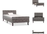Vidaxl Struttura Letto In Velluto Grigio 90 X 200 Cm - Letti E Strutture Letto