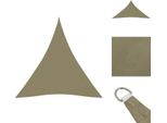 Vidaxl Tenda Da Sole In Tessuto Oxford Triangolare 3X4X4 M Beige - Ombrelloni E Tende Da Sole