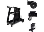 Carrello Per Saldatura Nero Carrello A Mano Con 3 Ripiani - Carrelli E Carrelli Porta-Sacchi