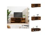Mobile Tv Vidaxl Rovere Fumé 102X30X37,5 Cm Materiale A Base Di Legno - Mobili Tv