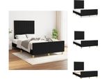 Vidaxl Struttura Letto Con Testiera In Tessuto Nero 120X200 Cm - Letti E Strutture Letto